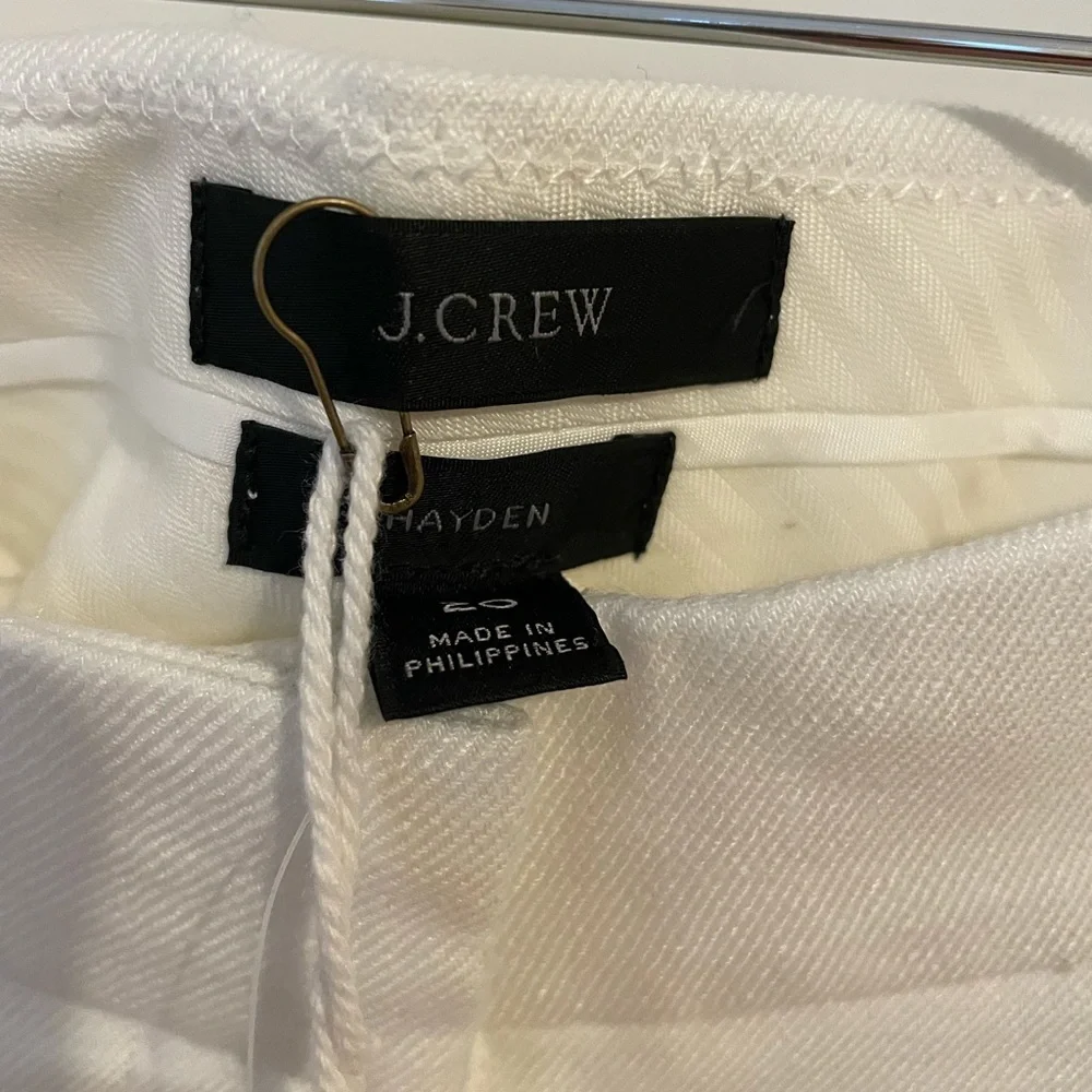 NWT J Crew Hayden Linen Kickout Crop White 20 - Picture 5 of 7